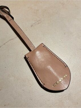Coach Nude Pink Leather Bag Charm/ Keychain/ Hangtag